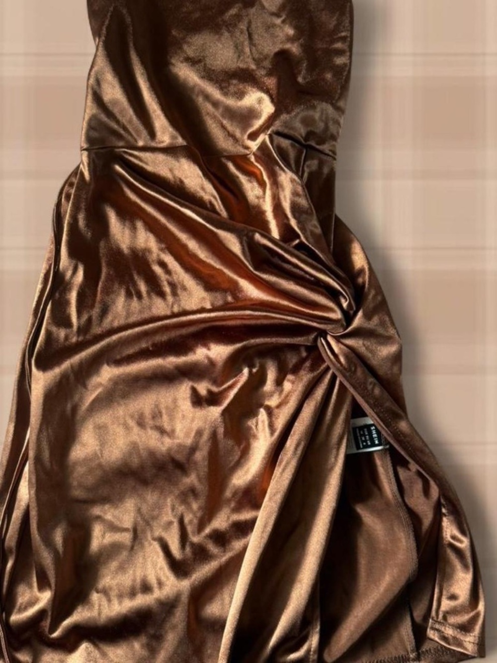 SHEIN Women's Golden Brown Dress
